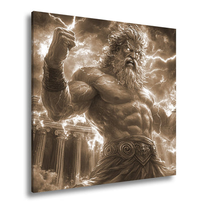 Leinwandbild XXL Donnergott Thor – Mythologie Fantasy - deyoli