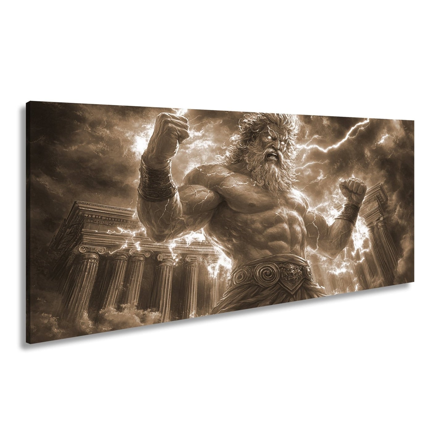 Leinwandbild XXL Donnergott Thor – Mythologie Fantasy - deyoli