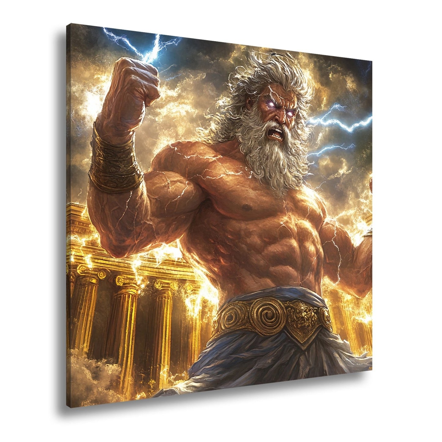 Leinwandbild XXL Donnergott Thor – Mythologie Fantasy - deyoli