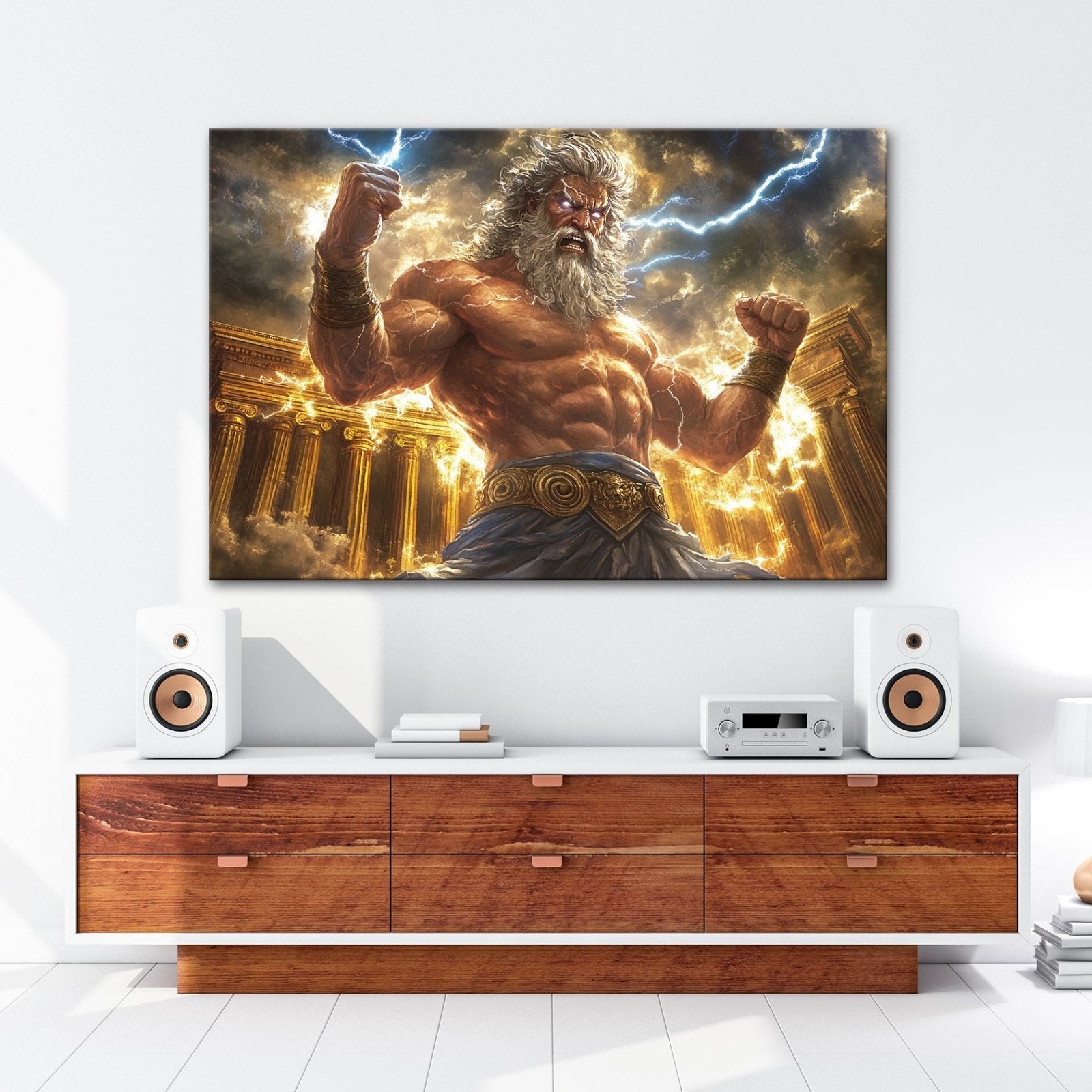 Leinwandbild XXL Donnergott Thor – Mythologie Fantasy - deyoli