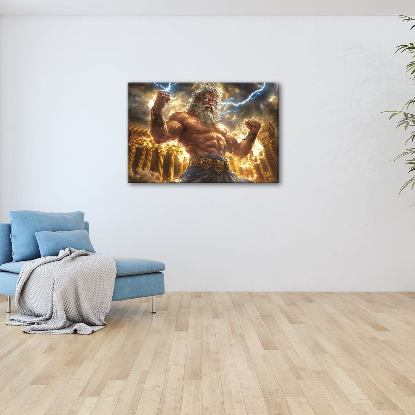 Leinwandbild XXL Donnergott Thor – Mythologie Fantasy - deyoli