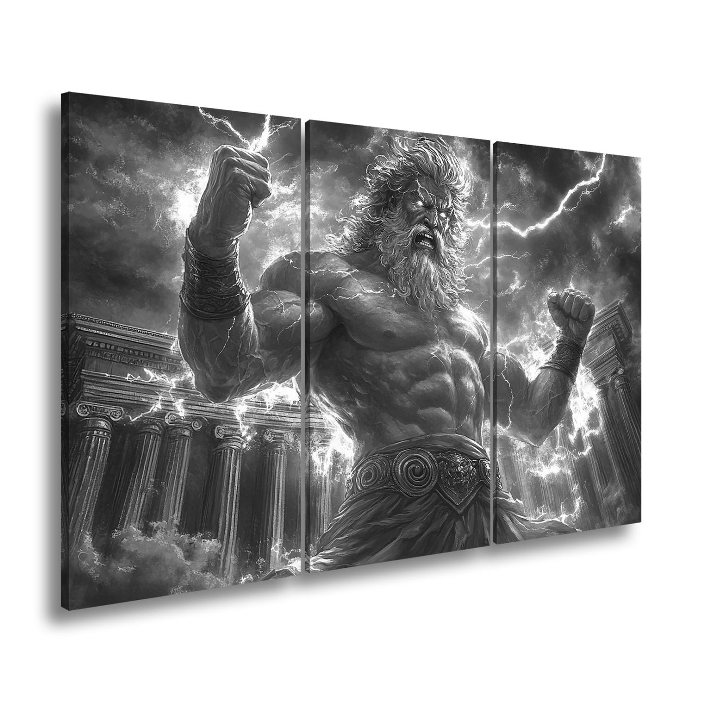 Leinwandbild XXL Donnergott Thor – Mythologie Fantasy - deyoli