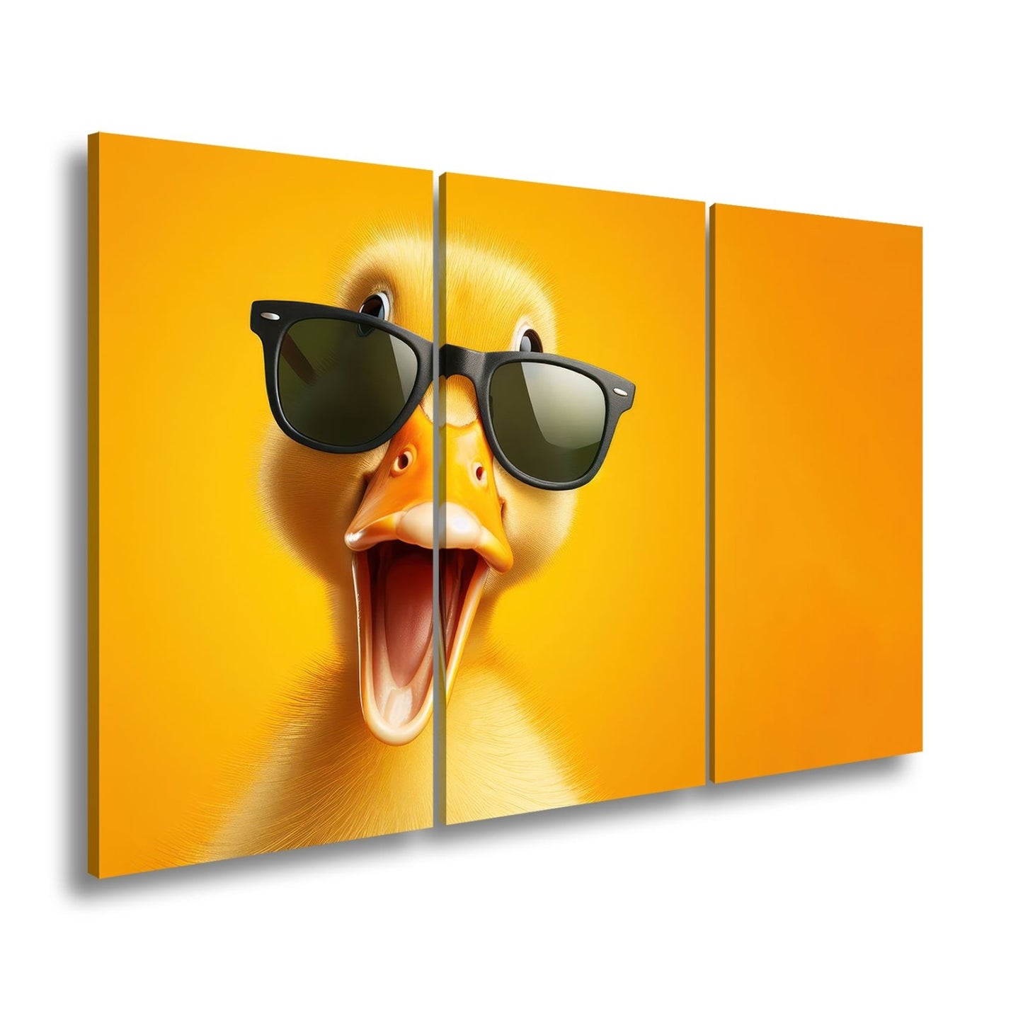 Leinwandbild XXL Ente – Coole Ente mit Sonnenbrille - deyoli