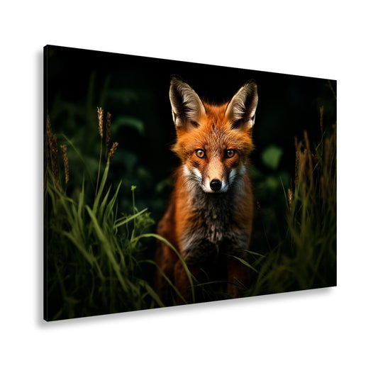 Leinwandbild XXL Fuchs – Fuchsblick im Schatten voller Magie - deyoli