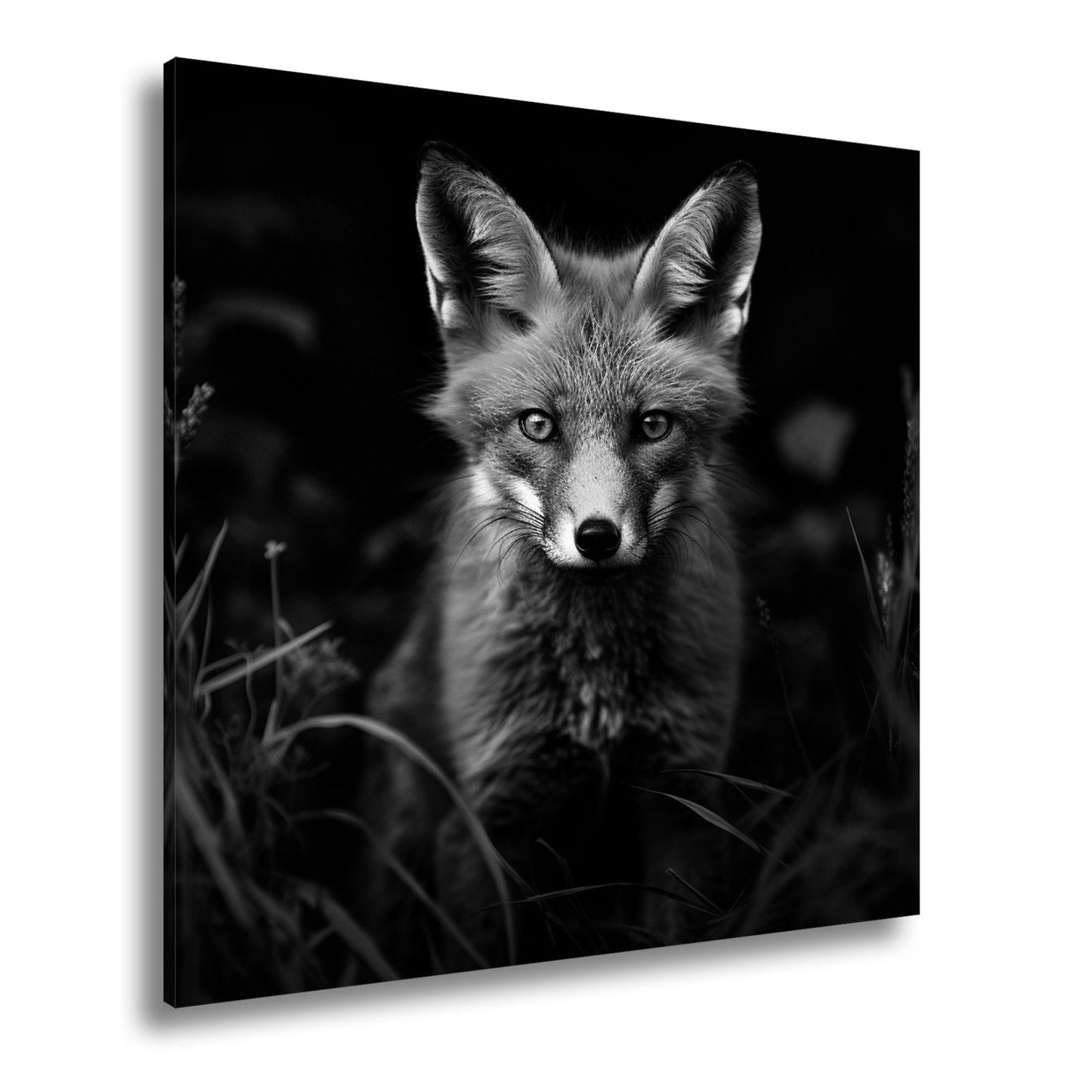 Leinwandbild XXL Fuchs – Fuchsblick im Schatten voller Magie - deyoli