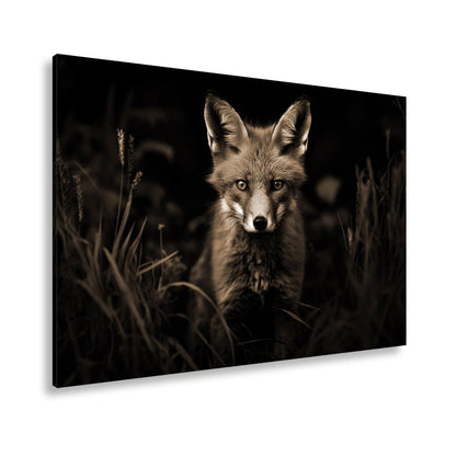 Leinwandbild XXL Fuchs – Fuchsblick im Schatten voller Magie - deyoli