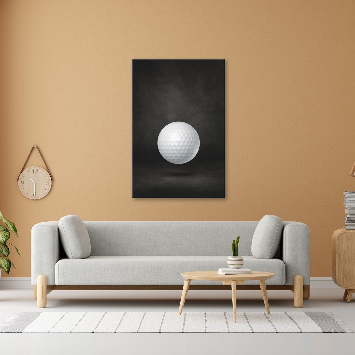 Leinwandbild XXL Golfball – Minimalistisch Modern - deyoli