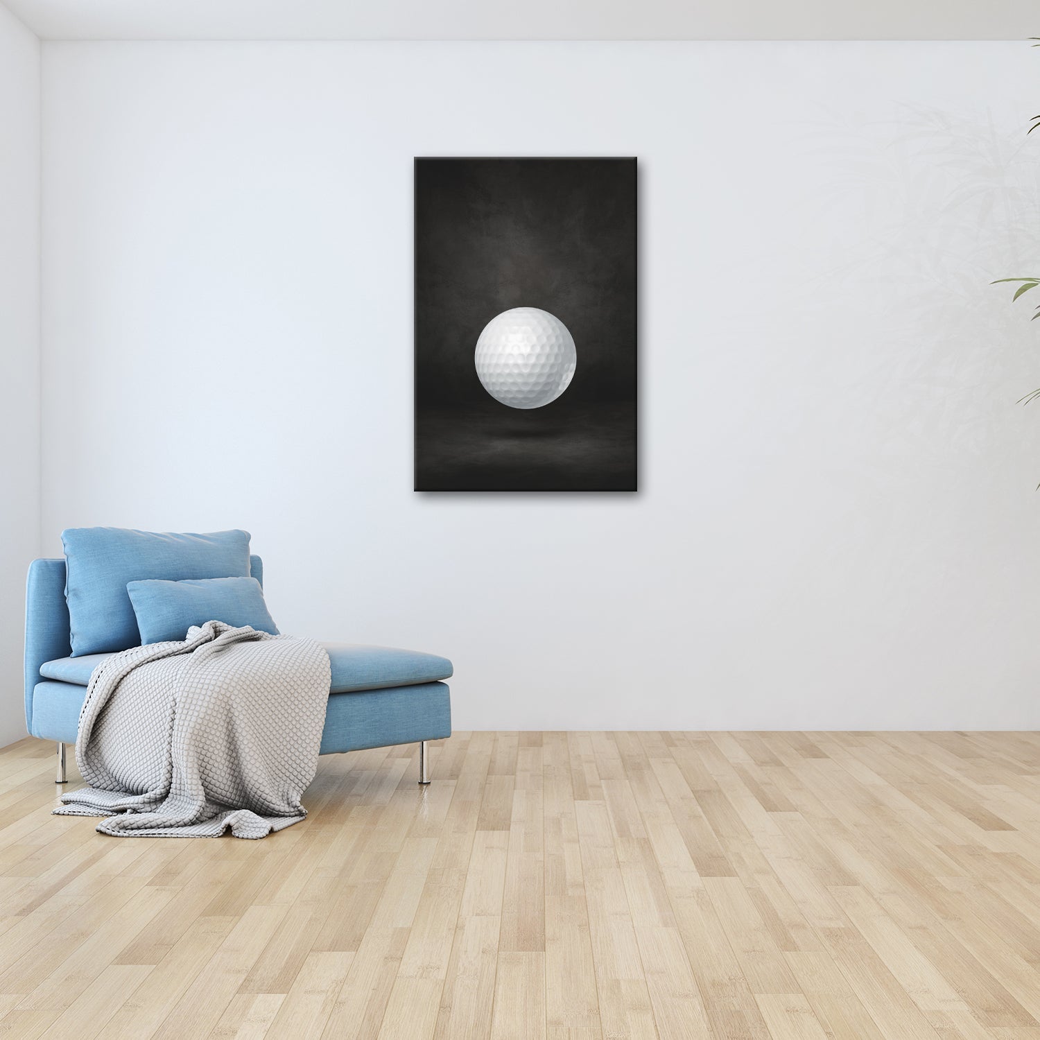 Leinwandbild XXL Golfball – Minimalistisch Modern - deyoli