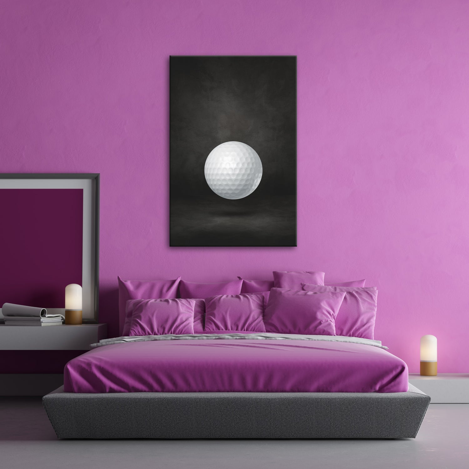 Leinwandbild XXL Golfball – Minimalistisch Modern - deyoli