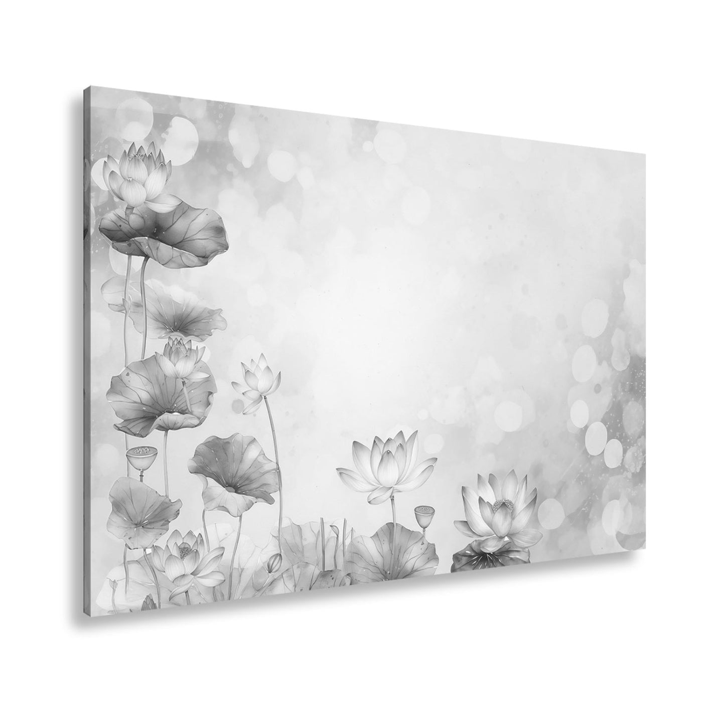 Leinwandbild XXL Lotusblüten Aquarell – Zart Verträumt - deyoli