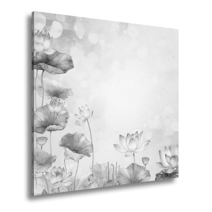 Leinwandbild XXL Lotusblüten Aquarell – Zart Verträumt - deyoli