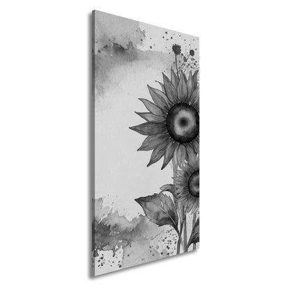 Leinwandbild XXL Sonnenblumen Aquarell – Blumen Wanddeko - deyoli