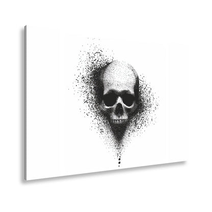 Leinwandbild XXL Totenkopf Tinte – Abstrakte Kunst - deyoli