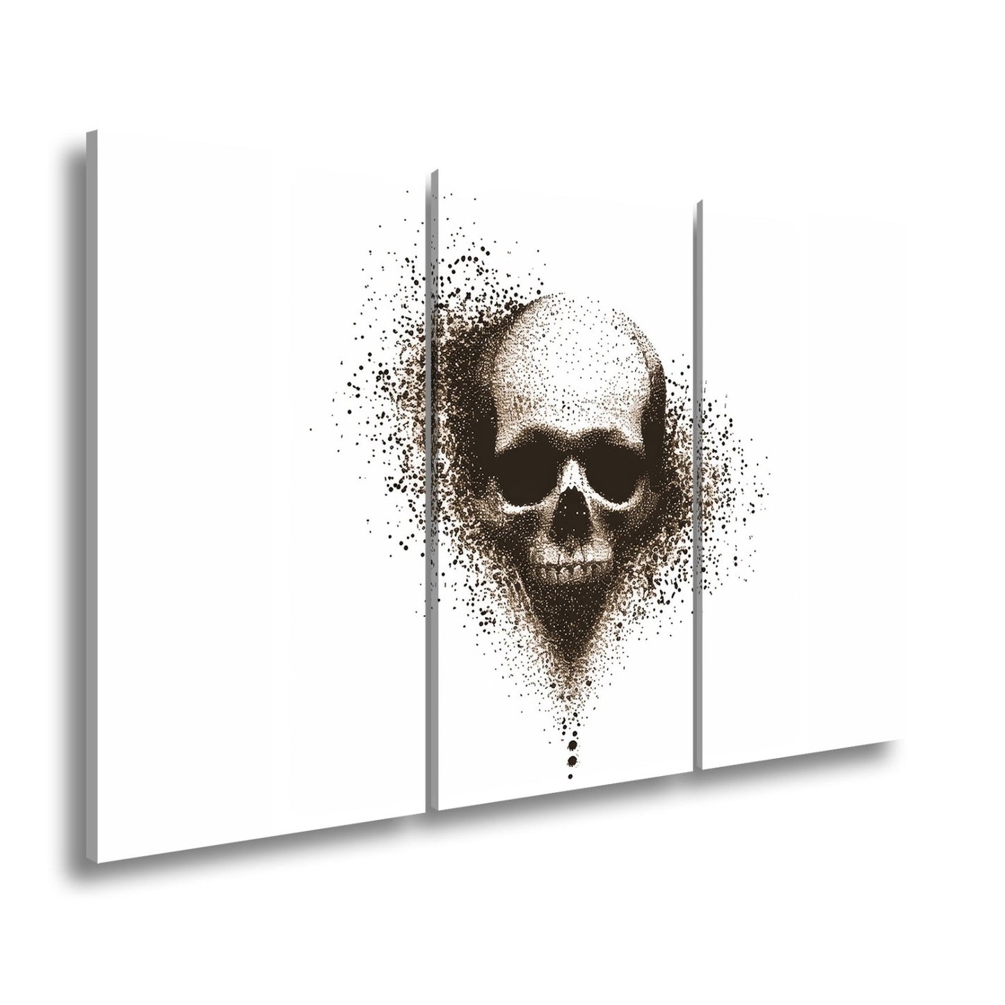 Leinwandbild XXL Totenkopf Tinte – Abstrakte Kunst - deyoli