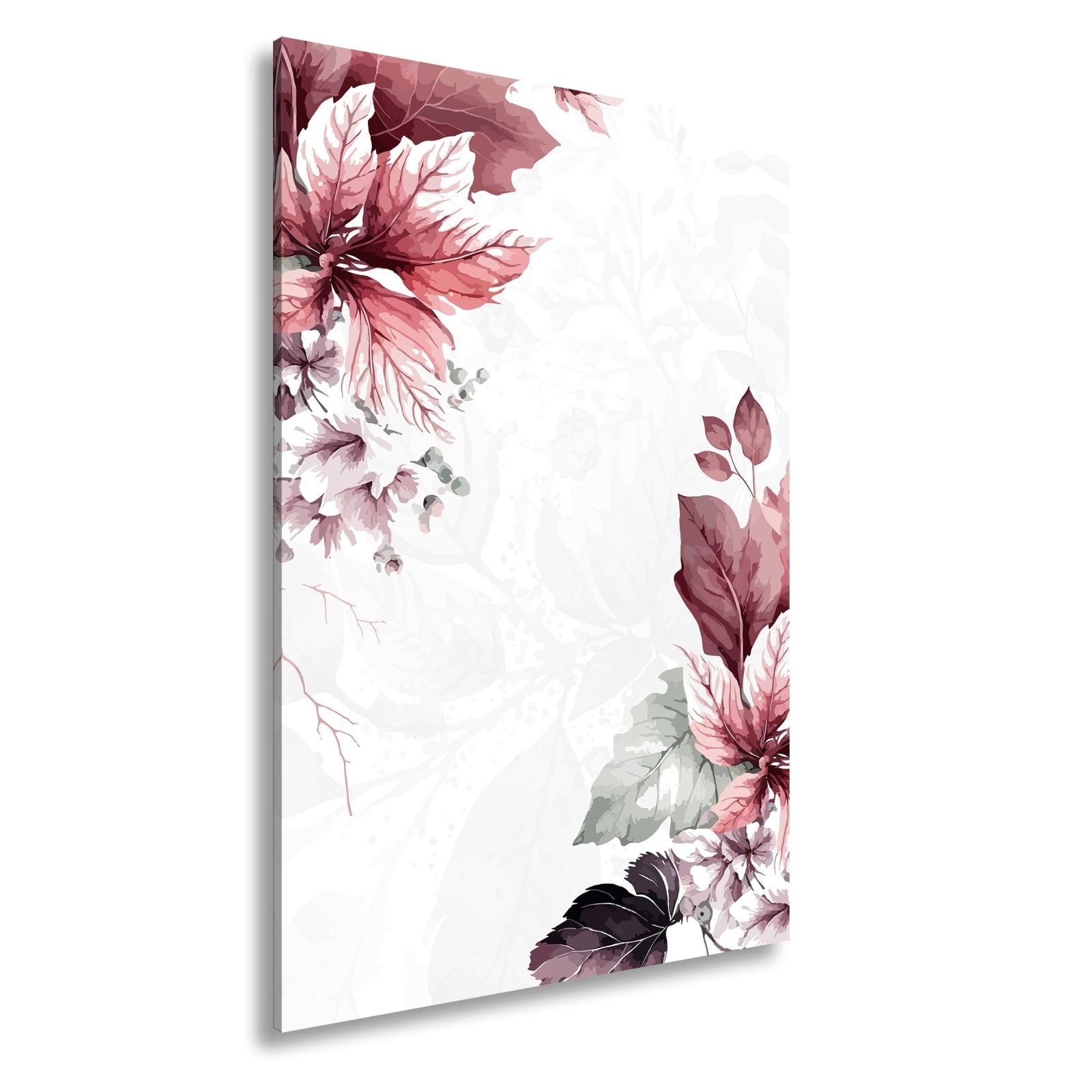 Leinwandbild Zarte florale Aquarelle in sanftem Rosa und Creme - deyoli