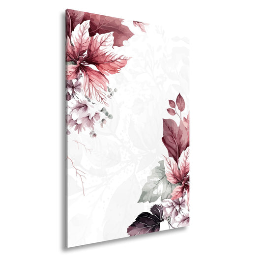 Leinwandbild Zarte florale Aquarelle in sanftem Rosa und Creme - deyoli