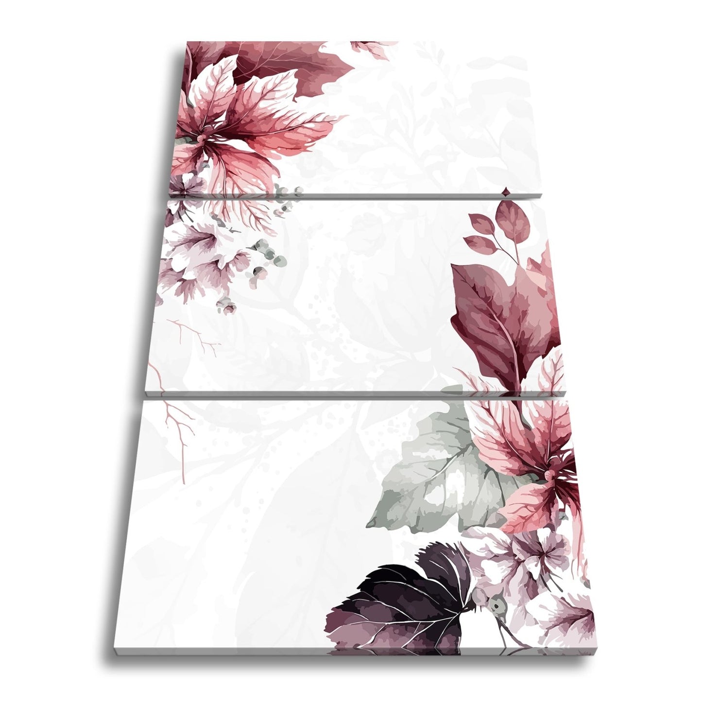 Leinwandbild Zarte florale Aquarelle in sanftem Rosa und Creme - deyoli