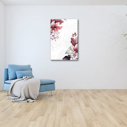 Leinwandbild Zarte florale Aquarelle in sanftem Rosa und Creme - deyoli