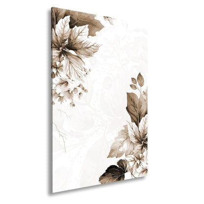 Leinwandbild Zarte florale Aquarelle in sanftem Rosa und Creme - deyoli