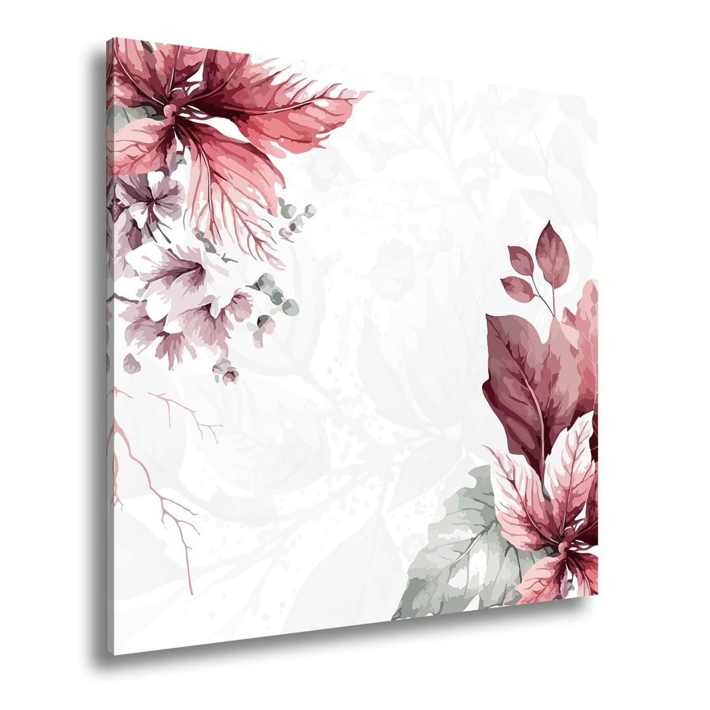 Leinwandbild Zarte florale Aquarelle in sanftem Rosa und Creme - deyoli