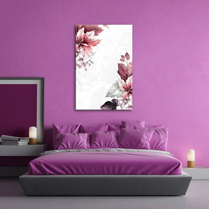 Leinwandbild Zarte florale Aquarelle in sanftem Rosa und Creme - deyoli