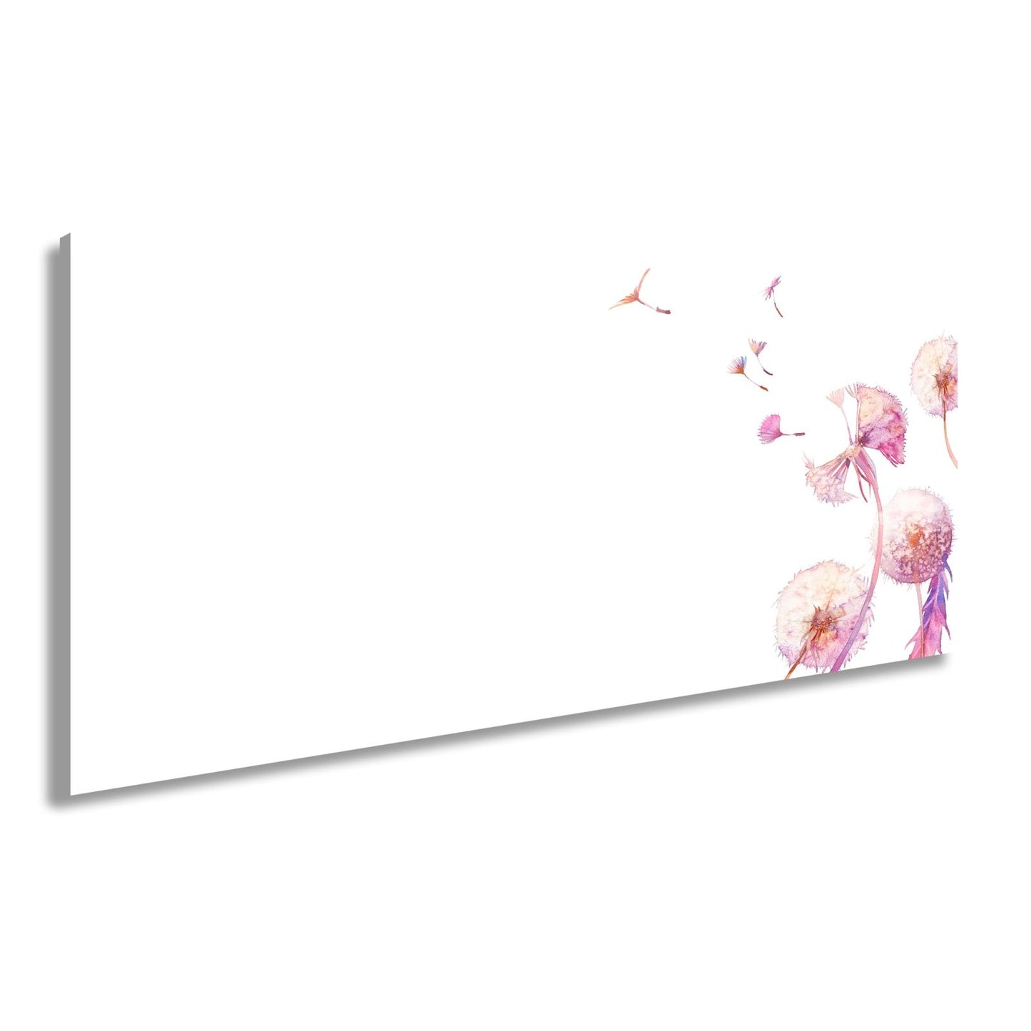 Leinwandbild Zarte Pusteblumen tanzen im Hauch der Aquarellträume. - deyoli