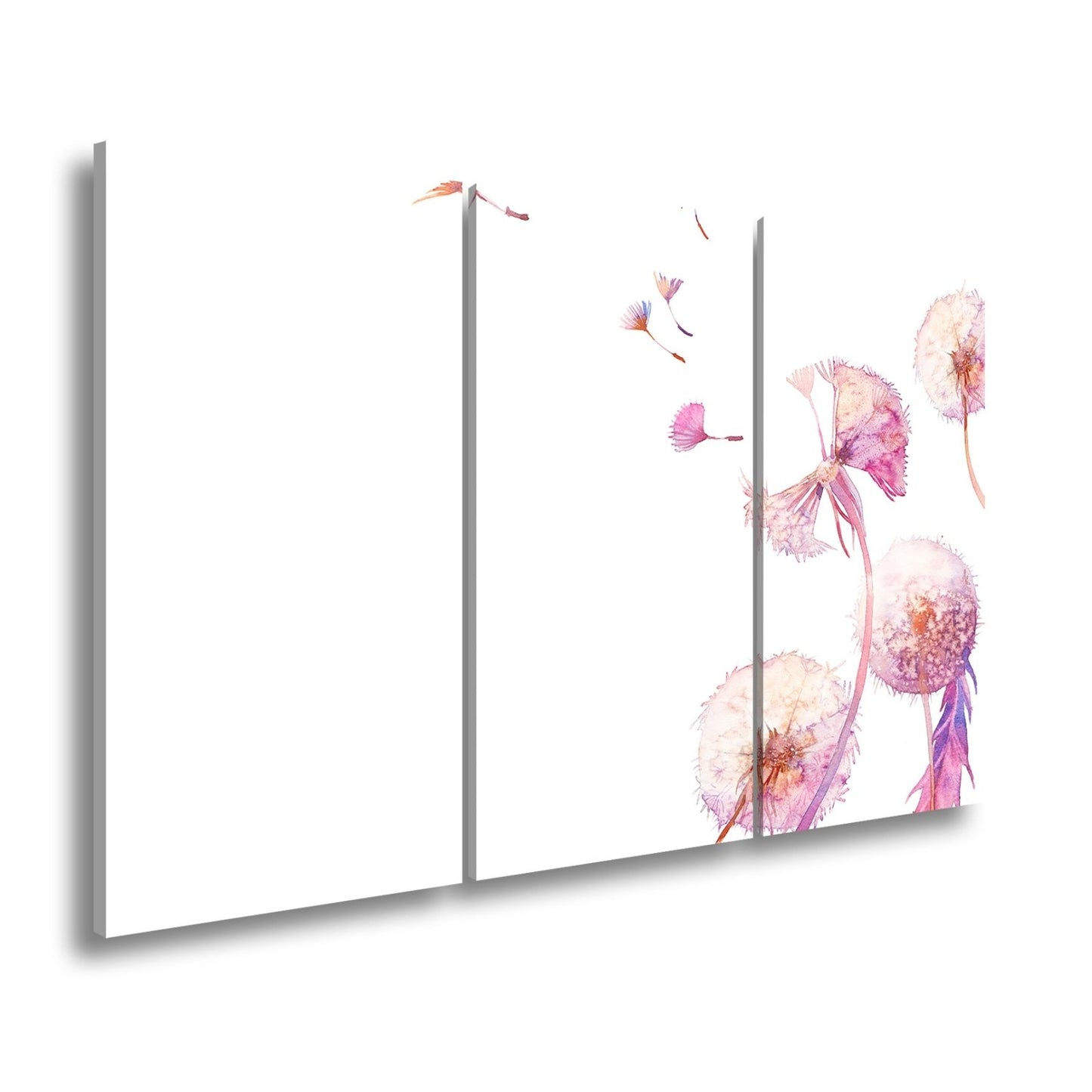 Leinwandbild Zarte Pusteblumen tanzen im Hauch der Aquarellträume. - deyoli