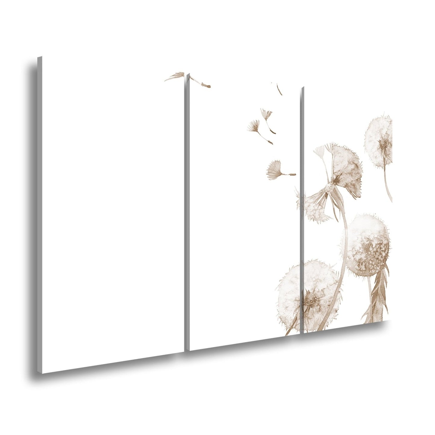 Leinwandbild Zarte Pusteblumen tanzen im Hauch der Aquarellträume. - deyoli