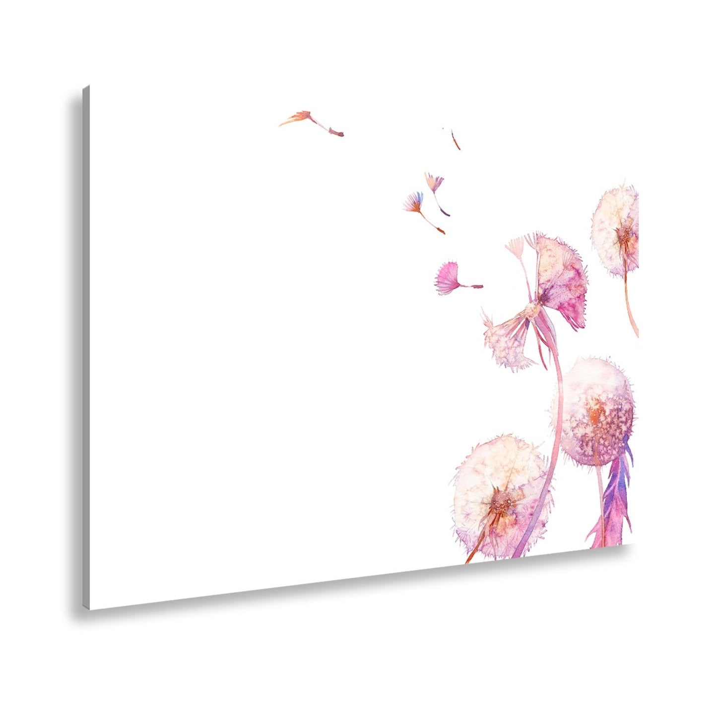 Leinwandbild Zarte Pusteblumen tanzen im Hauch der Aquarellträume. - deyoli