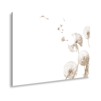Leinwandbild Zarte Pusteblumen tanzen im Hauch der Aquarellträume. - deyoli