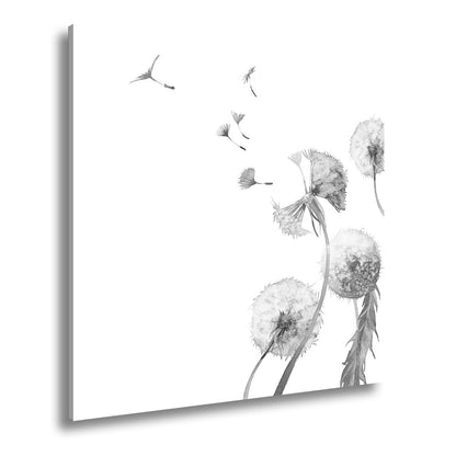 Leinwandbild Zarte Pusteblumen tanzen im Hauch der Aquarellträume. - deyoli