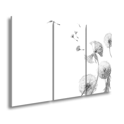 Leinwandbild Zarte Pusteblumen tanzen im Hauch der Aquarellträume. - deyoli