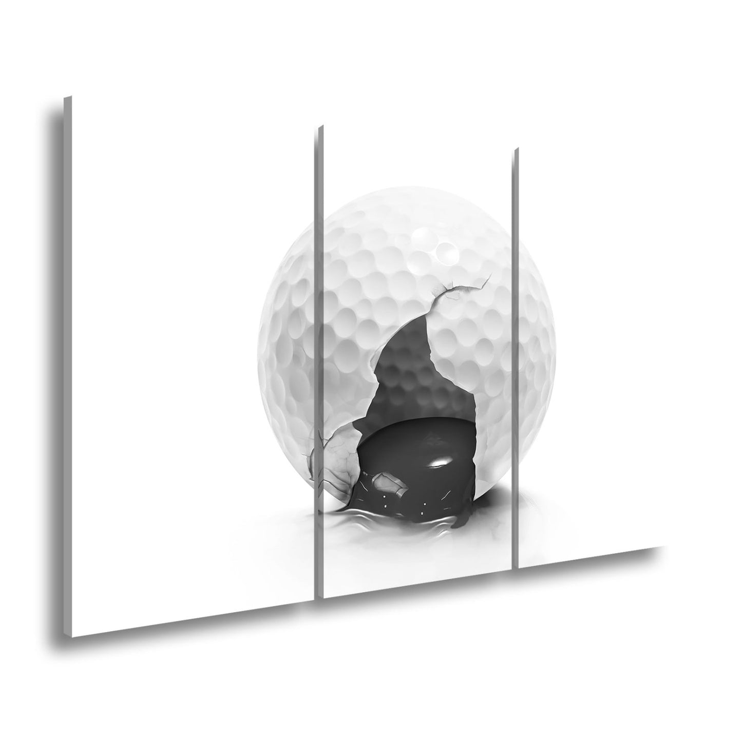 Leinwandbild Zartes Geheimnis – ein Golfball, der Eigelb verbirgt - deyoli