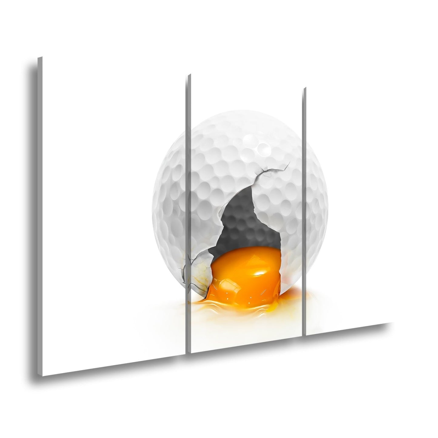 Leinwandbild Zartes Geheimnis – ein Golfball, der Eigelb verbirgt - deyoli