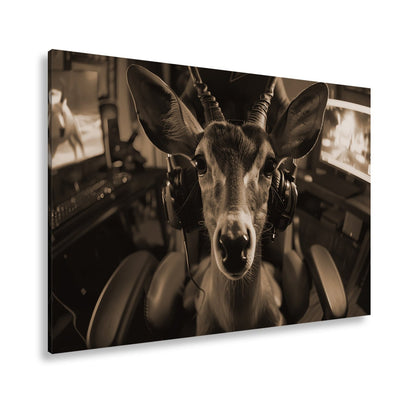 Leinwandbild Zocker - Antilope – wild im Spiel, klug im Kopf. - deyoli