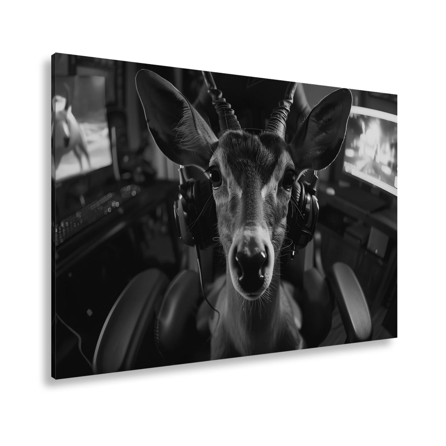 Leinwandbild Zocker - Antilope – wild im Spiel, klug im Kopf. - deyoli