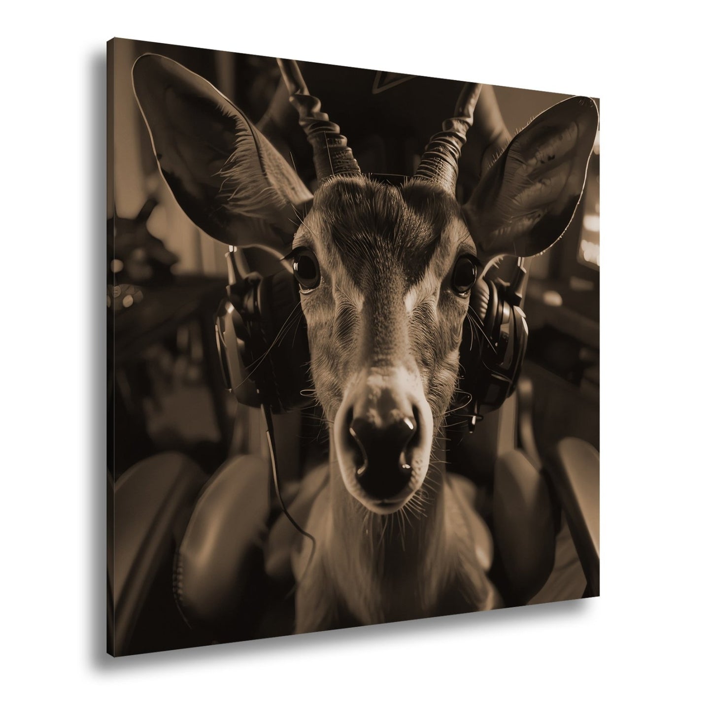 Leinwandbild Zocker - Antilope – wild im Spiel, klug im Kopf. - deyoli