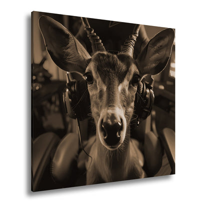 Leinwandbild Zocker - Antilope – wild im Spiel, klug im Kopf. - deyoli