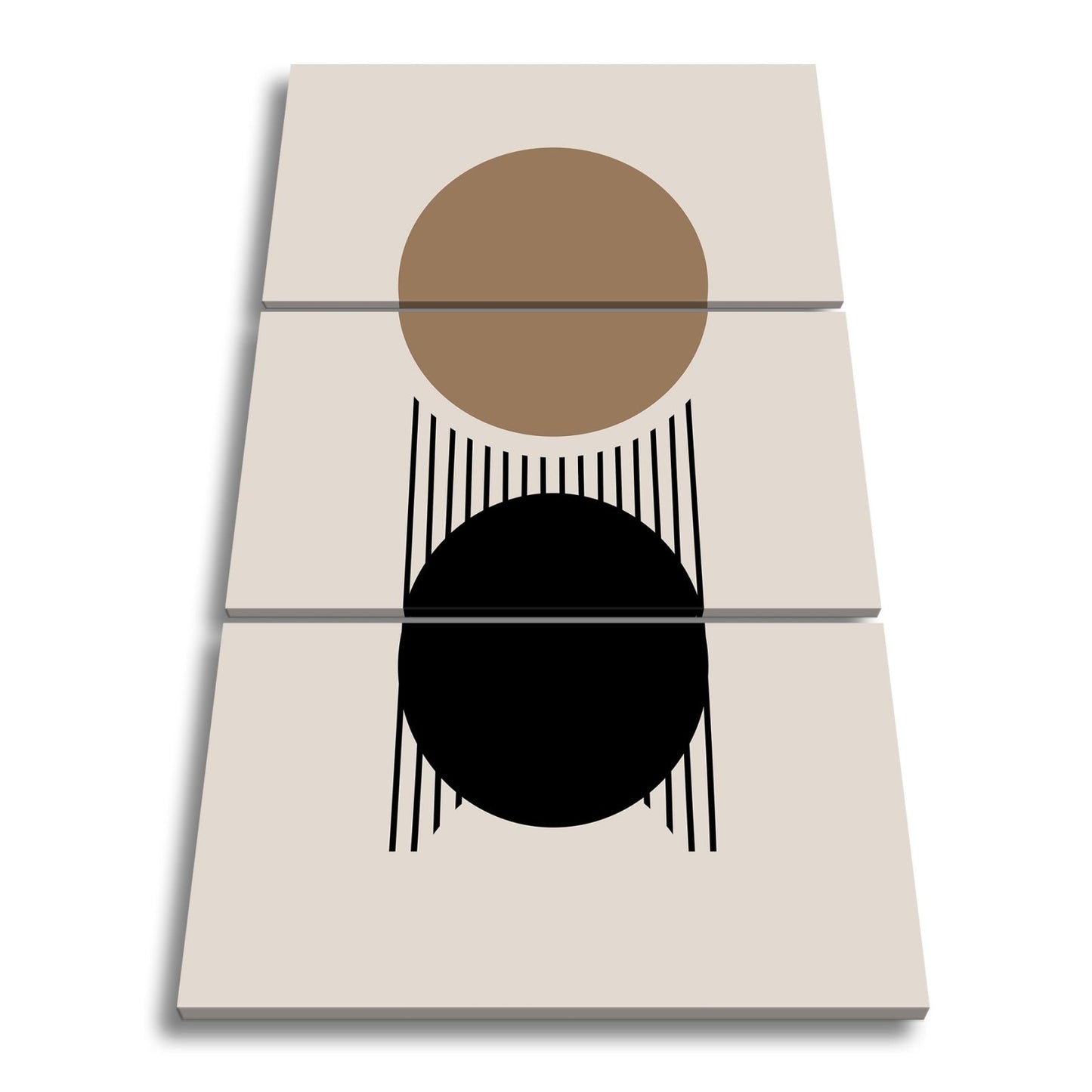 Leinwandbild Zwei Kreise verbunden durch Linien – minimalistische Balance - deyoli