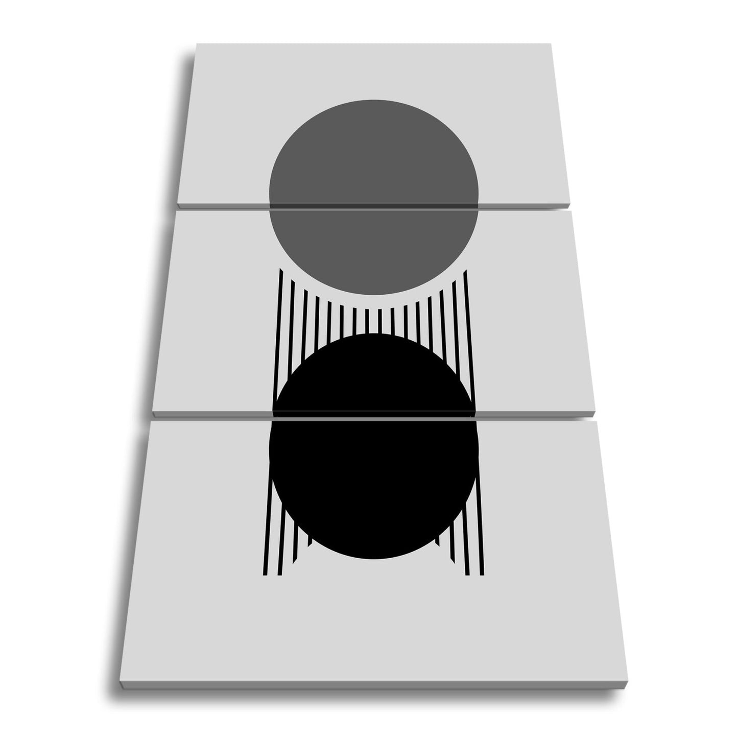 Leinwandbild Zwei Kreise verbunden durch Linien – minimalistische Balance - deyoli