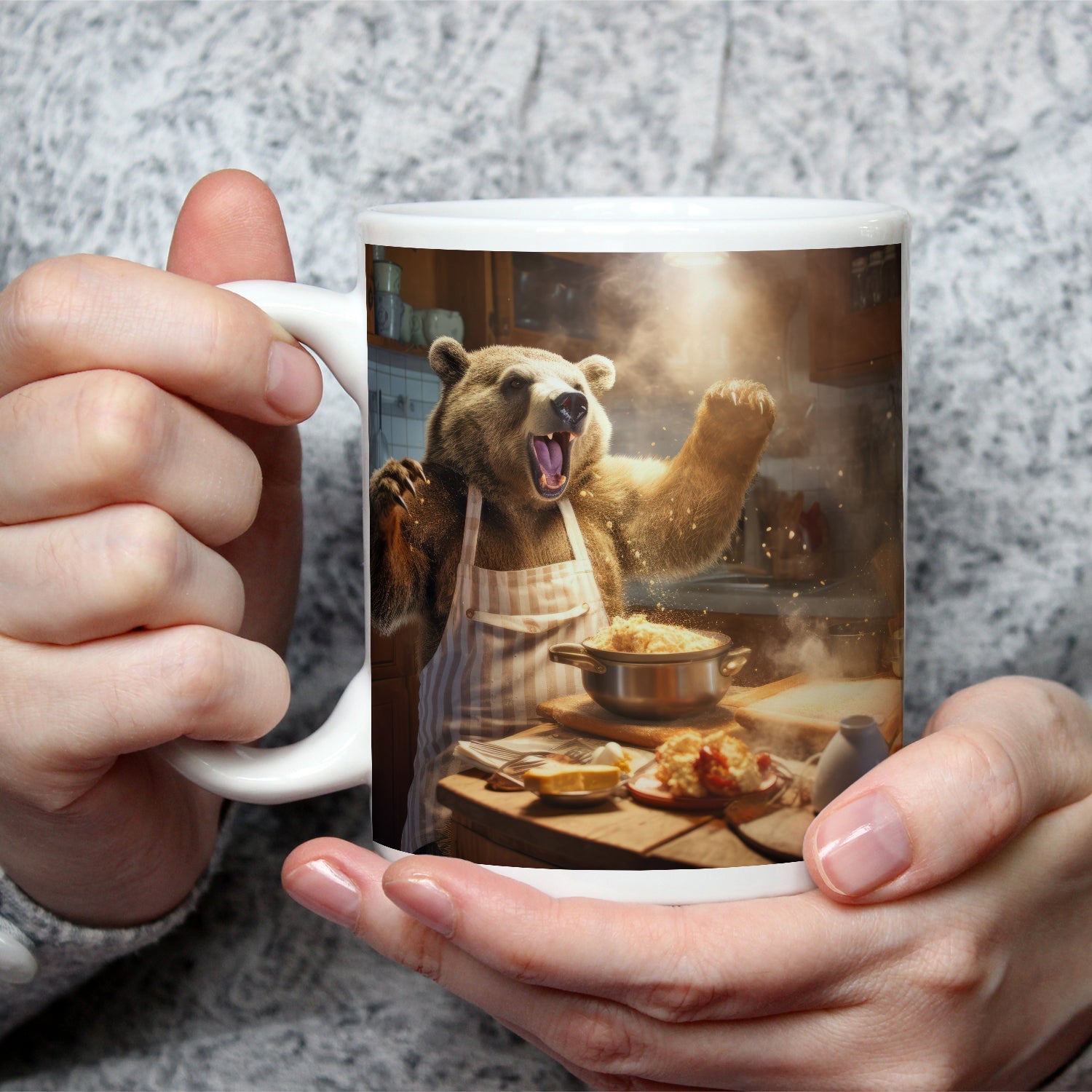 Motivtasse Bärenstarker Koch – Chaos trifft Kulinarik mit Brüllfaktor. - deyoli