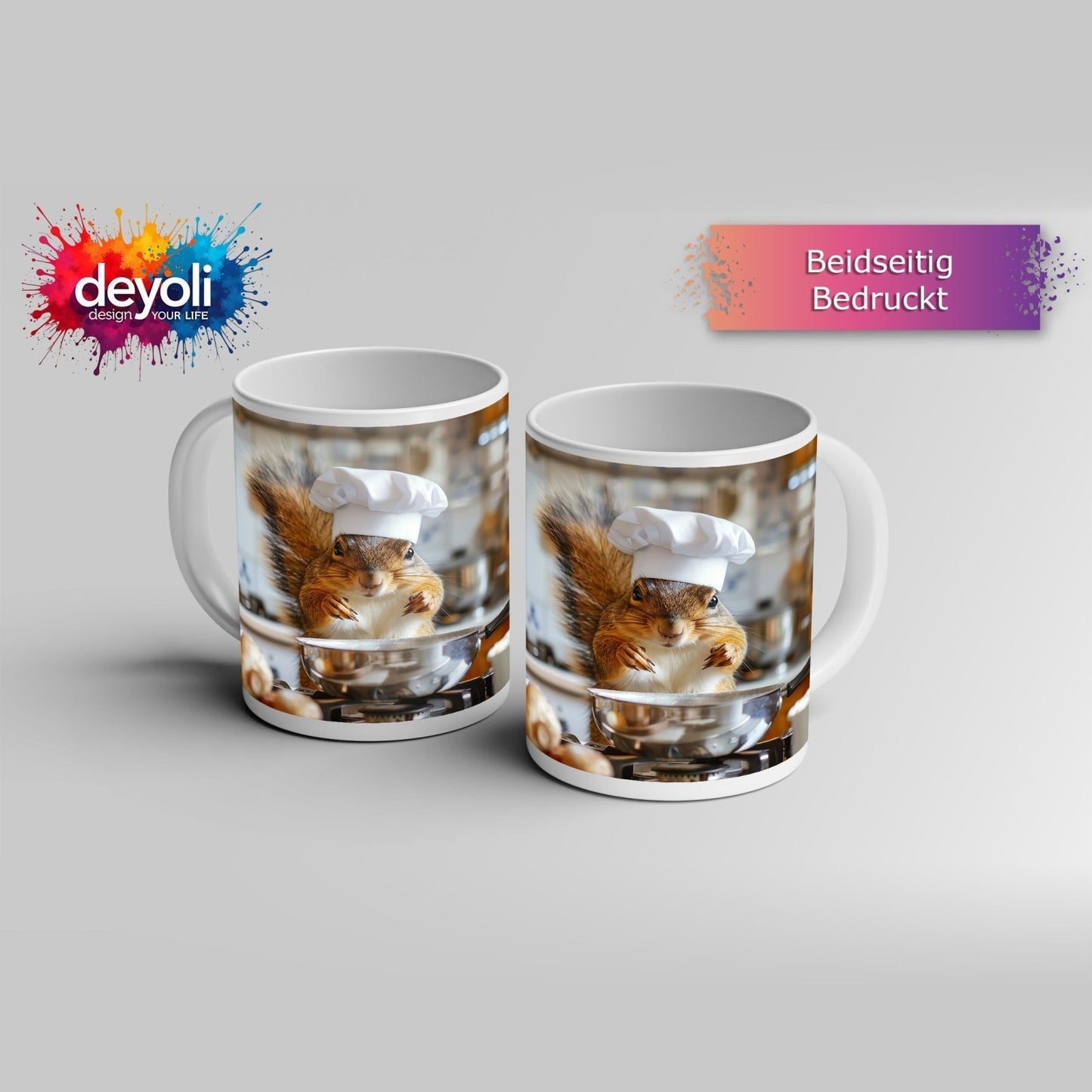 Motivtasse Chefkoch Eichhörnchen – klein, flink und voller Geschmack. - deyoli