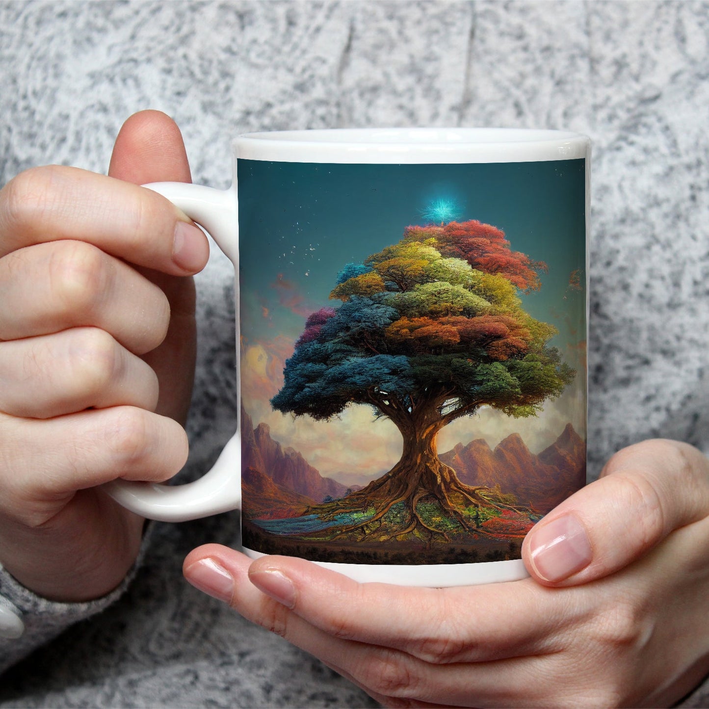 Motivtasse Der Baum der Farben – ein Märchen aus Licht und Leben. - deyoli
