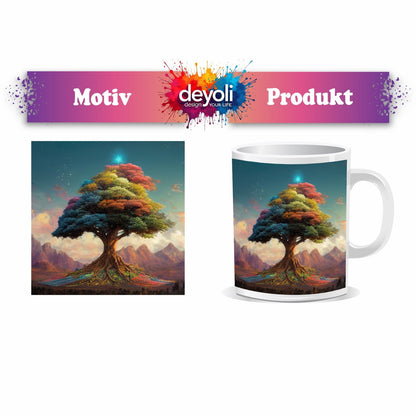 Motivtasse Der Baum der Farben – ein Märchen aus Licht und Leben. - deyoli