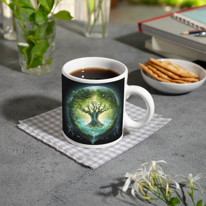 Motivtasse Der Lebensbaum strahlt in einer magischen Wasserwelt. - deyoli