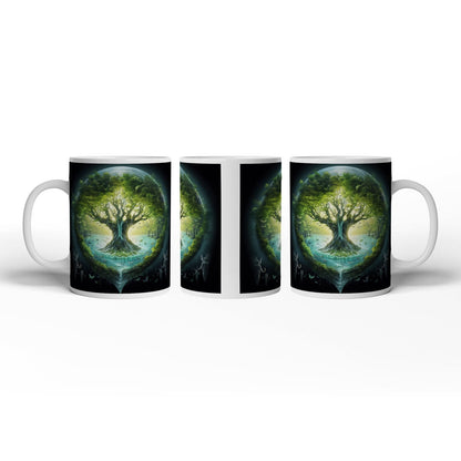 Motivtasse Der Lebensbaum strahlt in einer magischen Wasserwelt. - deyoli