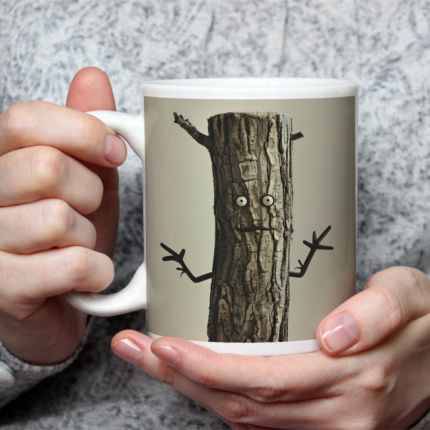 Motivtasse Ein Baumstamm mit Charme – Natur trifft auf Humor. - deyoli