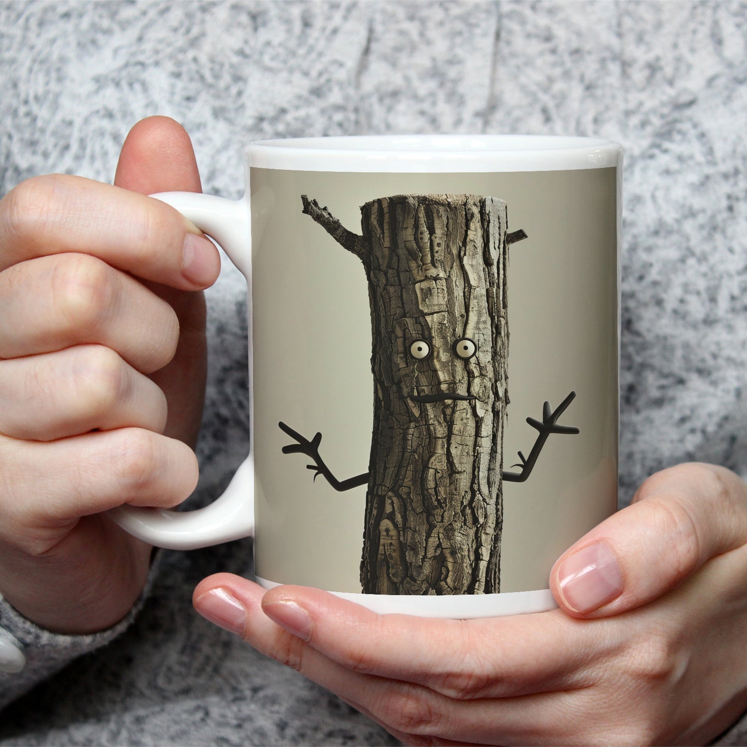 Motivtasse Ein Baumstamm mit Charme – Natur trifft auf Humor. - deyoli