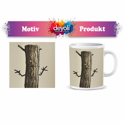 Motivtasse Ein Baumstamm mit Charme – Natur trifft auf Humor. - deyoli