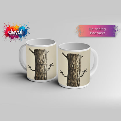 Motivtasse Ein Baumstamm mit Charme – Natur trifft auf Humor. - deyoli